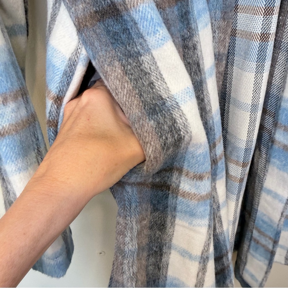 MELLODAY | NWT Plus Size Plaid Utility Shirt Jacket Shacket - Picture 7 of 14